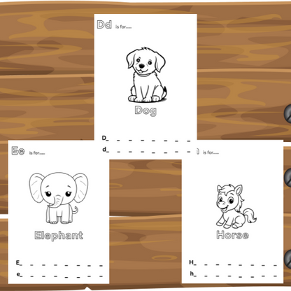 ABC Baby Shower Coloring Book, Baby's First ABC Book, Baby Shower Activities, Fun Baby Shower Guest Game, Baby Shower Alphabet Book