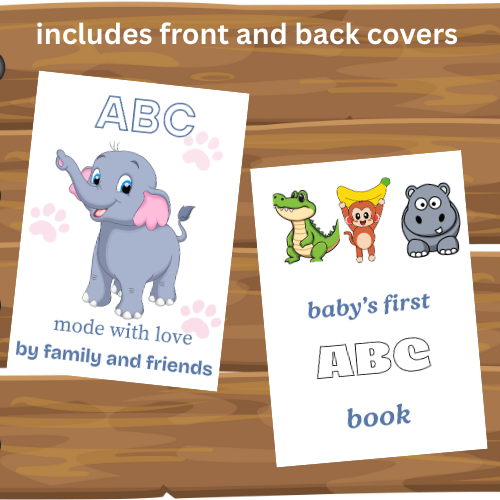 ABC Baby Shower Coloring Book, Baby's First ABC Book, Baby Shower Activities, Fun Baby Shower Guest Game, Baby Shower Alphabet Book