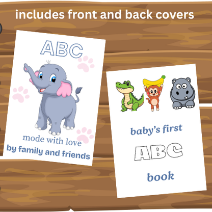 ABC Baby Shower Coloring Book, Baby's First ABC Book, Baby Shower Activities, Fun Baby Shower Guest Game, Baby Shower Alphabet Book